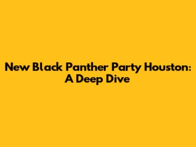 New Black Panther Party Houston: A Deep Dive