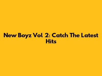 New Boyz Vol 2: Catch The Latest Hits
