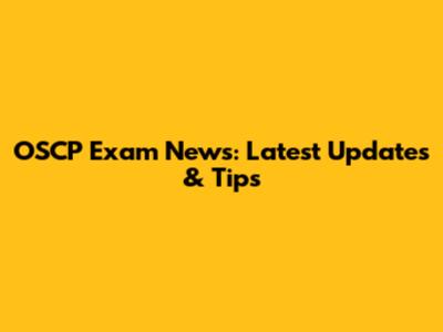 OSCP Exam News: Latest Updates & Tips