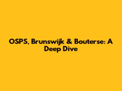 OSPS, Brunswijk & Bouterse: A Deep Dive