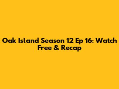 Oak Island Season 12 Ep 16: Watch Free & Recap