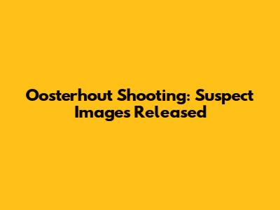 Oosterhout Shooting: Suspect Images Released