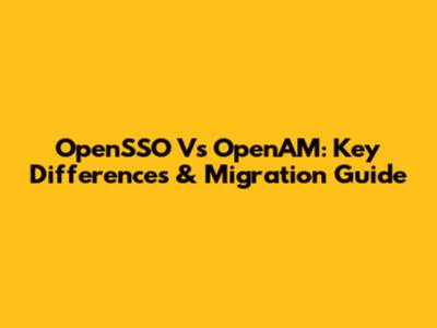 OpenSSO Vs OpenAM: Key Differences & Migration Guide