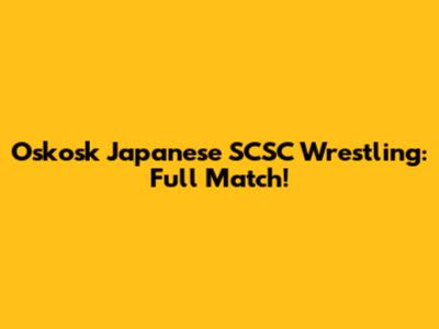 Oskosk Japanese SCSC Wrestling: Full Match!