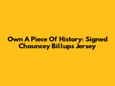 Own A Piece Of History: Signed Chauncey Billups Jersey