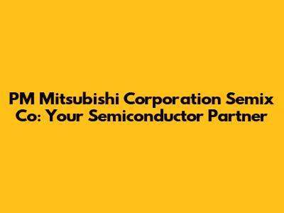 PM Mitsubishi Corporation Semix Co: Your Semiconductor Partner