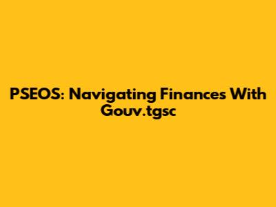 PSEOS: Navigating Finances With Gouv.tgsc