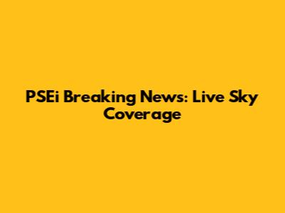 PSEi Breaking News: Live Sky Coverage