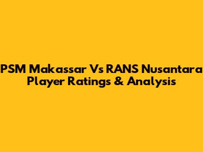 PSM Makassar Vs RANS Nusantara Player Ratings & Analysis