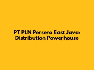 PT PLN Persero East Java: Distribution Powerhouse