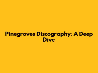 Pinegrove's Discography: A Deep Dive