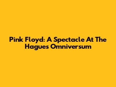 Pink Floyd: A Spectacle At The Hague's Omniversum