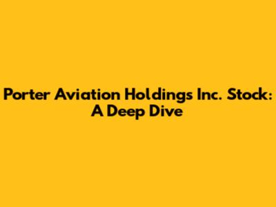 Porter Aviation Holdings Inc. Stock: A Deep Dive