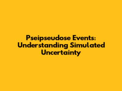 Pseipseudose Events: Understanding Simulated Uncertainty