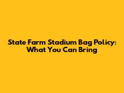 State Farm Stadium Bag Policy: What You Can Bring