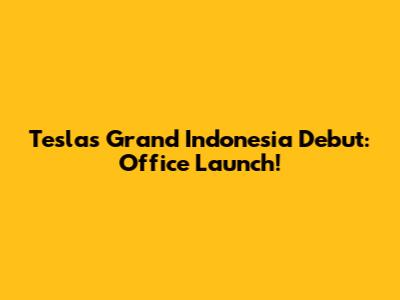Tesla's Grand Indonesia Debut: Office Launch!