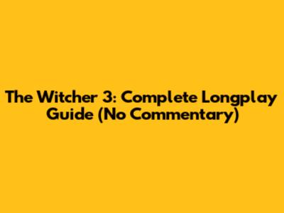 The Witcher 3: Complete Longplay Guide (No Commentary)