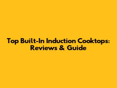 Top Built-In Induction Cooktops: Reviews & Guide