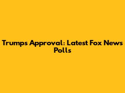 Trump's Approval: Latest Fox News Polls