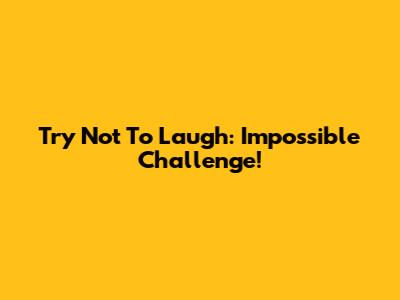 Try Not To Laugh: Impossible Challenge!