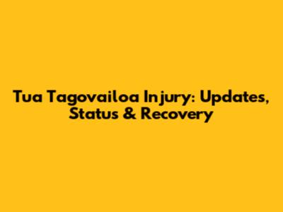 Tua Tagovailoa Injury: Updates, Status & Recovery