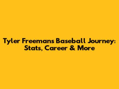 Tyler Freeman's Baseball Journey: Stats, Career & More