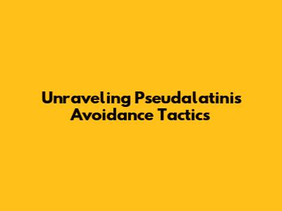 Unraveling Pseudalatini's Avoidance Tactics