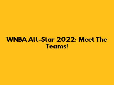 WNBA All-Star 2022: Meet The Teams!