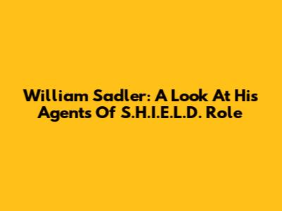 William Sadler: A Look At His Agents Of S.H.I.E.L.D. Role