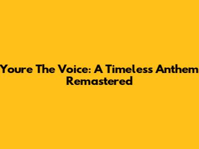 You're The Voice: A Timeless Anthem Remastered