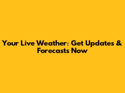 Your Live Weather: Get Updates & Forecasts Now