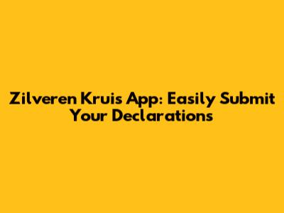 Zilveren Kruis App: Easily Submit Your Declarations